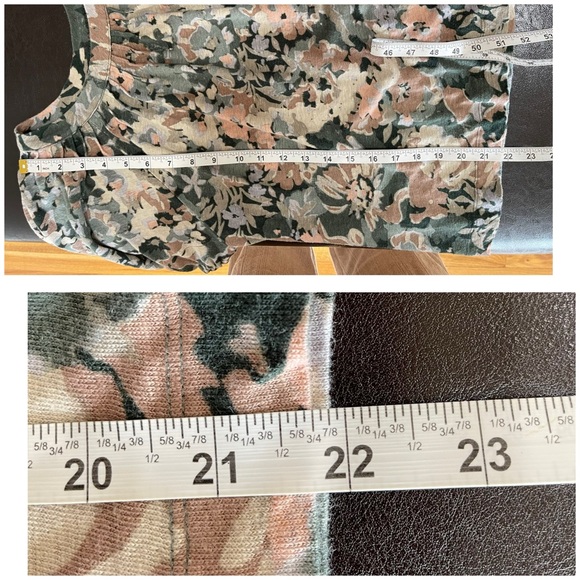 Anthropologie Maeve muted floral puff sleeve top blouse size M casual office - Picture 9 of 16